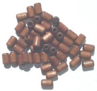 50 9x6mm Dark Brown Tubes (3mm hole) Wood Beads